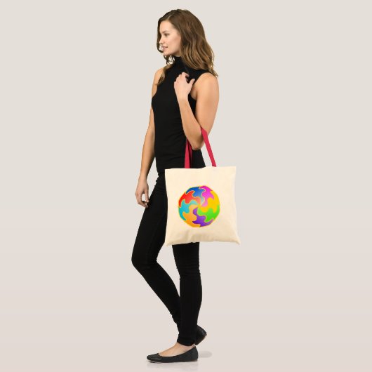 Abstract cirkelformulier tote bag (Voorkant (model))
