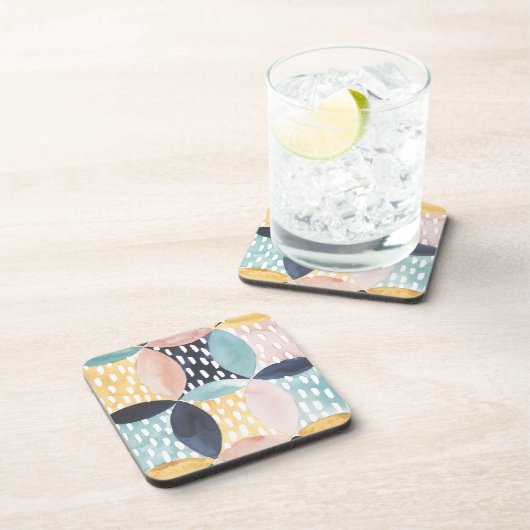 Abstract cirkelpatroon bier onderzetter (Rechterzijde)