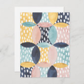 Abstract cirkelpatroon briefkaart (Voorkant / Achterkant)