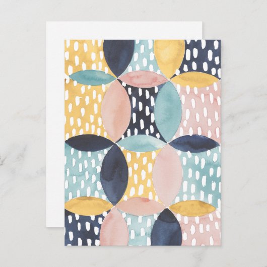 Abstract cirkelpatroon briefkaart (Voorkant / Achterkant)