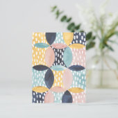 Abstract cirkelpatroon briefkaart (Staand voorkant)