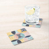 Abstract cirkelpatroon kartonnen onderzetters (Insitu)