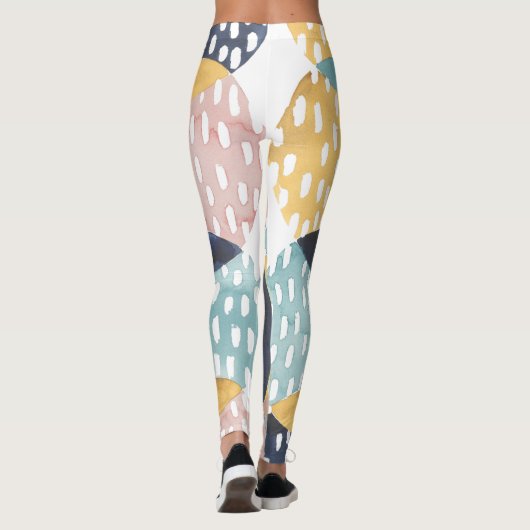 Abstract cirkelpatroon leggings (Achterkant)