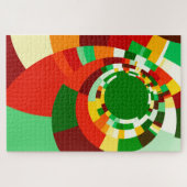 Abstract cirkelpatroon legpuzzel (Horizontaal)