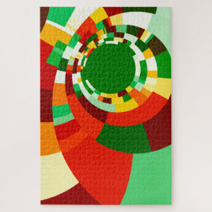 Abstract cirkelpatroon legpuzzel