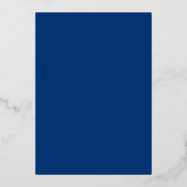 Abstract cirkelpatroon marineblauw bruiloft goud folie uitnodiging (Achterkant)