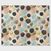 Abstract cirkelpatroon -met Glitter & Speckles 2 Cadeaupapier (Vlak)