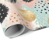 Abstract cirkelpatroon -met Glitter & Speckles 2 Cadeaupapier (Rol Hoek)