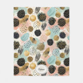 Abstract cirkelpatroon -met Glitter & Speckles 2 Fleece Deken (Voorkant)