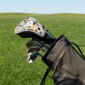 Abstract cirkelpatroon -met Glitter & Speckles 2 Golfheadcover (Insitu)