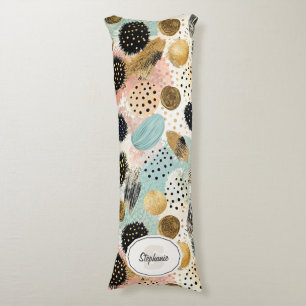 Abstract cirkelpatroon -met Glitter & Speckles 2 Lichaamskussen