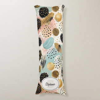 Abstract cirkelpatroon -met Glitter & Speckles 2 Lichaamskussen
