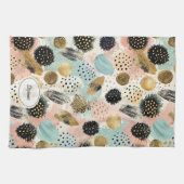 Abstract cirkelpatroon -met Glitter & Speckles 2 Theedoek (Horizontaal)