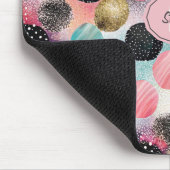 Abstract cirkelpatroon - met glitter & spikkels muismat (Hoek)