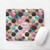 Abstract cirkelpatroon - met glitter & spikkels muismat (Met muis)