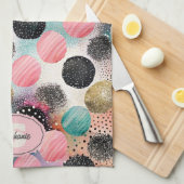 Abstract cirkelpatroon - met glitter & spikkels theedoek (Quarter Fold)