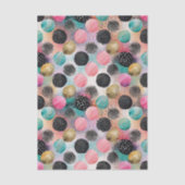Abstract cirkelpatroon - met glitter & spikkels tissuepapier (Voorkant)