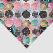 Abstract cirkelpatroon - met glitter & spikkels tissuepapier (Detail)