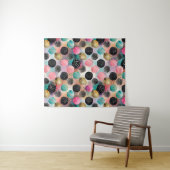 Abstract cirkelpatroon - met glitter & spikkels wandkleed (In Situ (horizontaal))