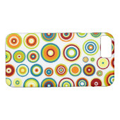 Abstract cirkelpatroon | Oranje blauw Limoen bruin Case-Mate iPhone Case (Achterkant (Horizontaal))