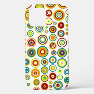 Abstract cirkelpatroon   Oranje blauw Limoen bruin Case-Mate iPhone Case