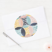 Abstract cirkelpatroon ronde sticker (Envelop)