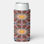 Abstract cirkelpatroon seltzer blikjeskoeler (Seltzer Voorkant)