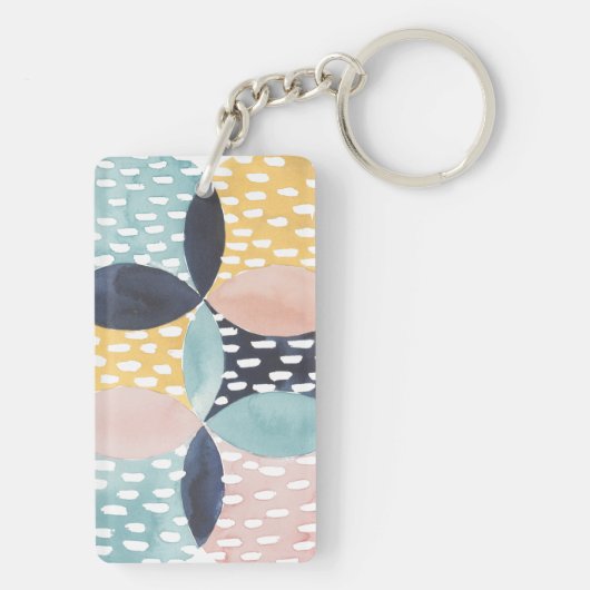 Abstract cirkelpatroon sleutelhanger (achterkant)