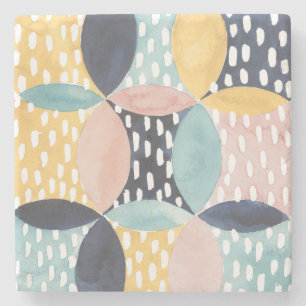 Abstract cirkelpatroon stenen onderzetter