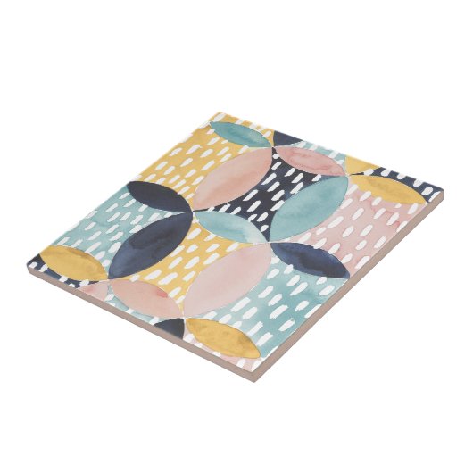 Abstract cirkelpatroon tegeltje (Zijkant)