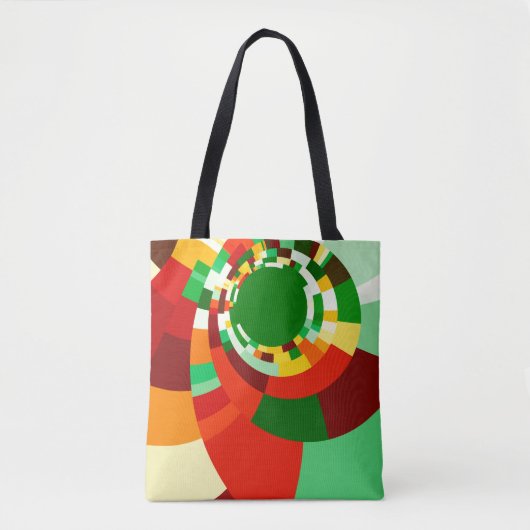 Abstract cirkelpatroon tote bag (Voorkant)