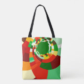 Abstract cirkelpatroon tote bag (Achterkant)