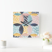 Abstract cirkelpatroon vierkante klok (Huis)