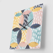Abstract cirkelpatroon vierkante klok (Hoek)