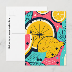 Abstract citroen achtergrondpatroon briefkaart