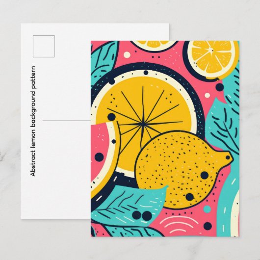 Abstract citroen achtergrondpatroon briefkaart (Voorkant / Achterkant)