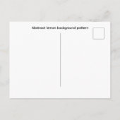 Abstract citroen achtergrondpatroon briefkaart (Achterkant)