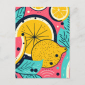 Abstract citroen achtergrondpatroon briefkaart (Voorkant)