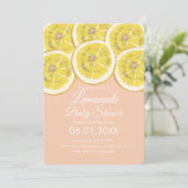 Abstract citrus limonade roze Baby shower in Kaart (Staand voorkant)