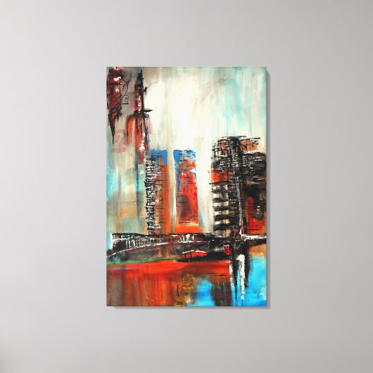Abstract Cityscape  Canvas Afdruk (Voorkant)