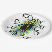 Abstract Clarinet Music Marching Band Theme Papieren Bordje (Gekanteld)