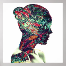 Abstract Classic Art Painting Woman Poster