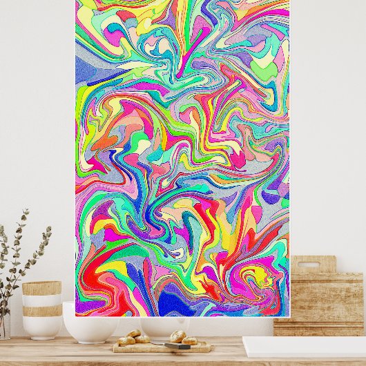 Abstract Classic Art Shape Poster (Keuken)