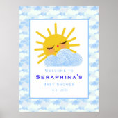 Abstract Cloud Pattern Sunshine Baby shower Poster (Voorkant)