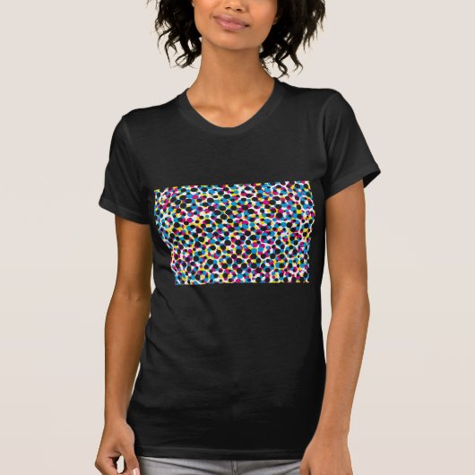 abstract CMYK-halftoonpuntpatroon, afdrukstructuur T-shirt (Voorkant)