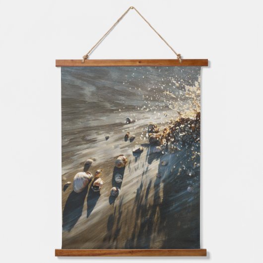 Abstract Coastal Sand Wave Texture Art Hangend Wandkleed (Voorkant)