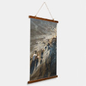 Abstract Coastal Sand Wave Texture Art Hangend Wandkleed (Gebogen)