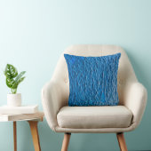 Abstract Cobalt Blue Textured Wall with Impasto Pa Kussen (Stoel)