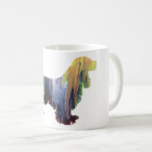 Abstract Cocker spaniel Silhouette Koffiemok (Voorkant rechts)