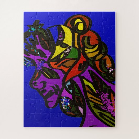 Abstract Collage Art Puzzle Legpuzzel (Verticaal)